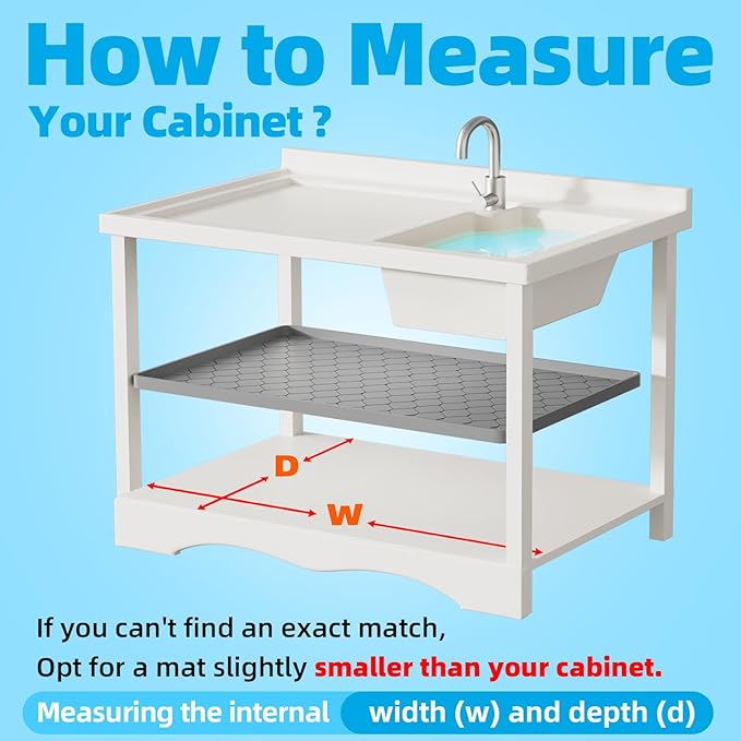 Winisok Silicone Under Sink Mat 31" x 22", kitchen Essentials and Gadgets - Image 7