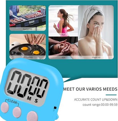 12 Pack Small Digital Kitchen Timer Magnetic Back and ON/Off Switch, Minute - Image 6