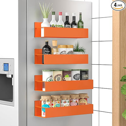 HuggieGems 4 Pack Magnetic Spice Storage Rack Organizer by HuggieGems