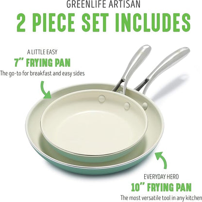 GreenLife Artisan Healthy Ceramic Nonstick, Stainless Steel Handle, Dishwasher - Image 5