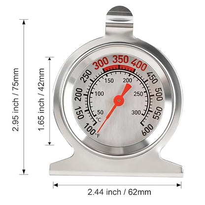 CloudHand Oven Thermometer 50-300°C/100-600°F Electric/Gas Oven Temperature - Image 2
