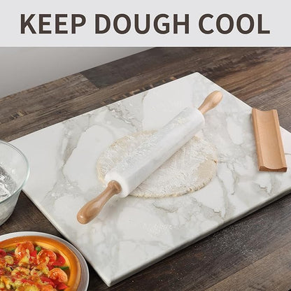 Koville Marble Rolling Pin, Non-Stick African Stone Polished Dough Roller - Image 6