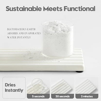 2PCS Water Absorbing Stone Drying Tray Mat - Image 6