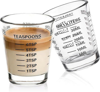 SAIAOKJ Shot Glasses Measuring Cup Set 2PACK Espresso Shot Glasses Liquid Heavy by SAIAOKJ