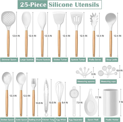 E-far White Cooking Utensils Set - Image 2