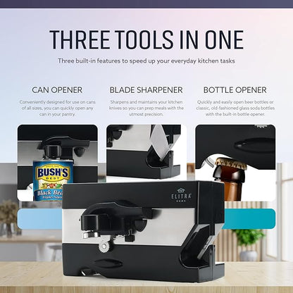 ELITRA HOME 3 in 1 Under the Cabinet Electric Can Opener, Blade Sharpener - Image 5