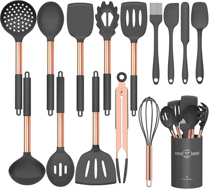 Silicone Cooking Utensil Set, Umite Chef Kitchen Utensils 15pcs Cooking by UmiteChef