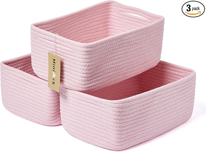 MiniArk Small Storage Baskets for Organizing | Closet Organizer Bins | Shelf by MiniArkStorageBasketsHome