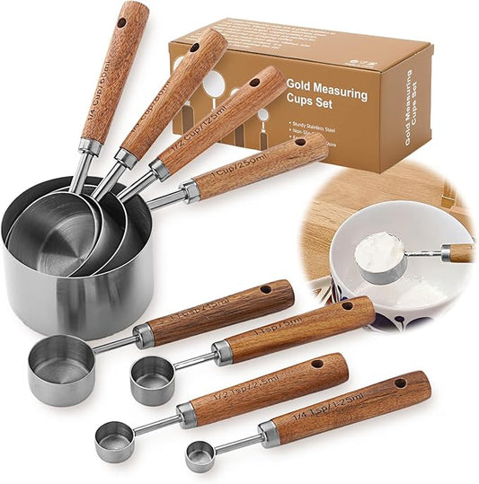 Measuring Cups and Spoons Set, Premium Stainless Steel Measuring Cups and by Unknown