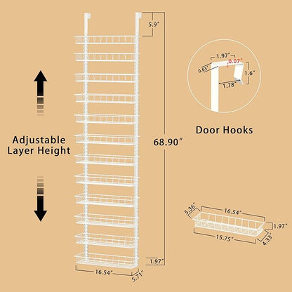 Churboro Over the Door Pantry Organizer Rack - Image 2