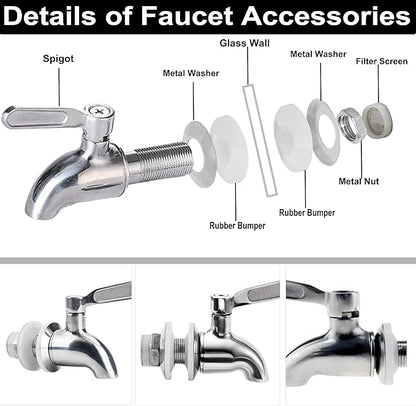 Lulonpon 1 Pieces Dispenser Faucets, Stainless Steel Spigot - Image 2