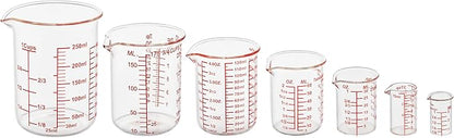 Ackers 7-Piece Glass Measuring Cup Set, Borosilicate Beaker Style Nesting - Image 9