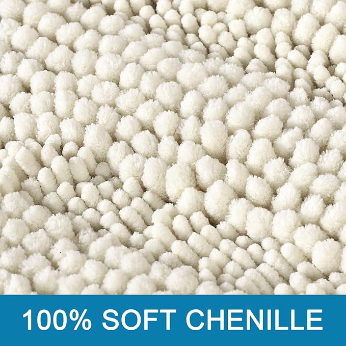 H.VERSAILTEX Bath Rugs for Bathroom Non Slip Bath Mats Extra Thick Chenille - Image 3