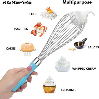 Rainspire 12-Inch Wire Whisk Stainless Steel, Balloon Whisks - Image 5
