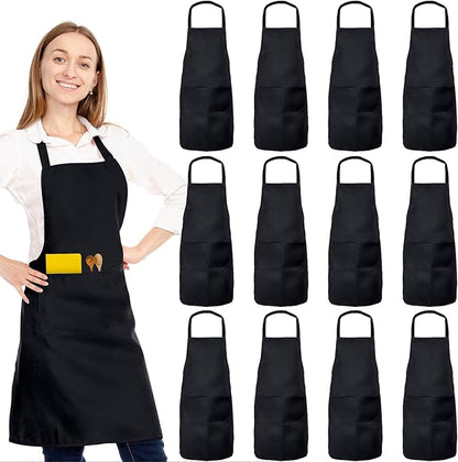 12 Pack Bib Apron, Unisex Restaurant Kitchen Aprons by Unknown