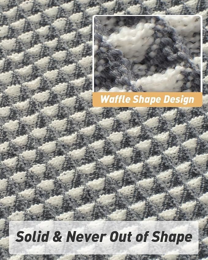 Upgraded Waffle Runner Rug Super Absorbent Non Slip Bath Mats - Image 4