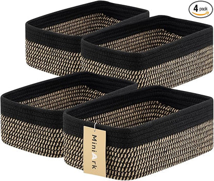 MiniArk Small Storage Baskets for Organizing | Closet Organizer Bins | Shelf by MiniArkStorageBasketsHome