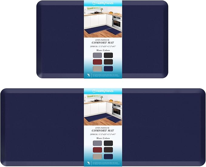 HappyTrends 2 PCS Kitchen Mat Cushioned Anti-Fatigue Floor Mat, Heavy Duty by HappyTrends