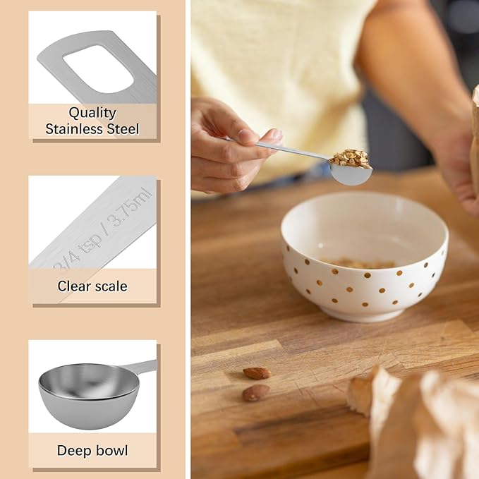 1PCS 3/4tsp Single Measuring Spoon, Stainless Steel Individual Teaspoons Only - Image 3
