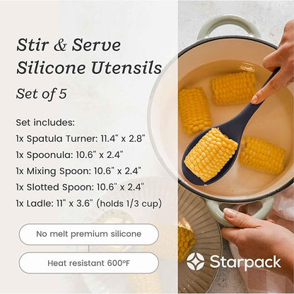 Starpack 'Stir & Serve' Silicone Cooking Utensils Set - Image 4
