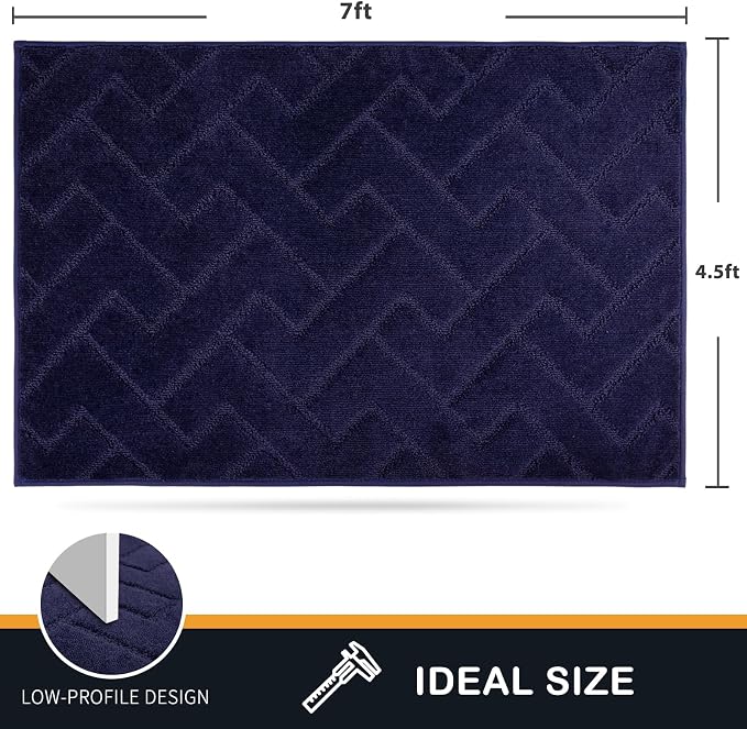 PURRUGS Easy Care Area Rug 4.5ft x 7ft, Non-Slip Machine Washable Entry Rug - Image 2