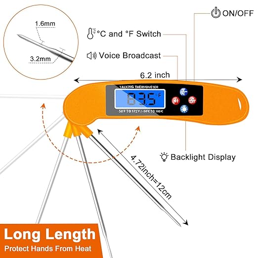 Digital Talking Thermometer for The Blind, Meat Thermometer - Image 4