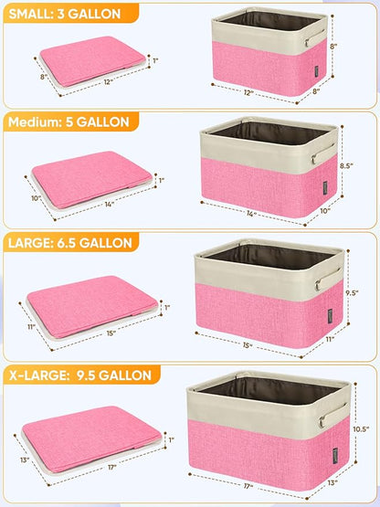 BALEINE 3 Pack Fabric Closet Storage Bins - Image 2