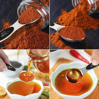 Magnetic Measuring Cups and Spoons Set, N52 Magnetic spoons Nesting Design - Image 7