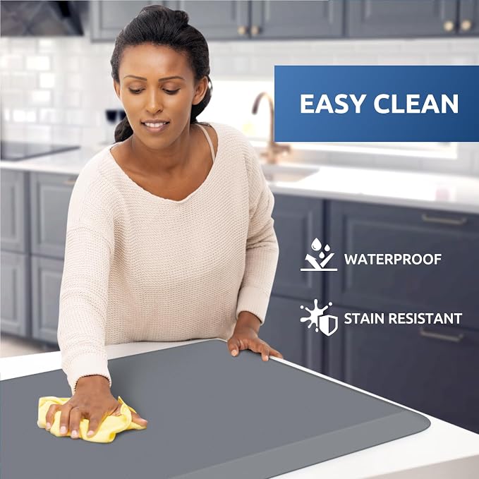 KitchenClouds Kitchen Mat Cushioned Anti Fatigue Rug 30"x108" Water Resistant - Image 3
