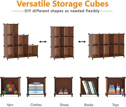 AWTATOS Cube Storage Organizer, Storage Cubes Shelves Bookshelf, 6 Cube Closet - Image 6