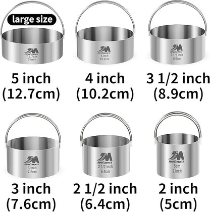 Biscuit Cutter Set for baking 2inch 2.5inch 3inch 3.5inch 4inch 5inch large - Image 2