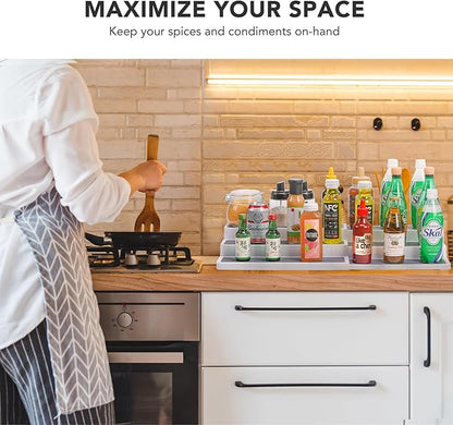 CiWiVOKi 3 Tier Expandable Spice Rack Organizer, Adjustable Length 14.6In-25.8In - Image 4
