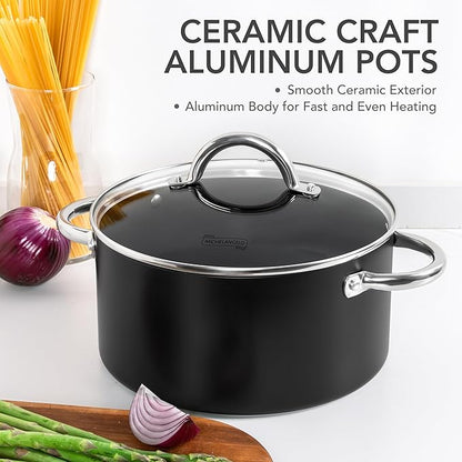 MICHELANGELO Stock Pot with Lid, Nonstick Cooking Pot, 6 Quart Soup Pot with Lid - Image 3