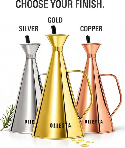 Olietta Olive Oil Dispenser Bottle Copper Stainless Steel Non Drip Leak Proof - Image 7