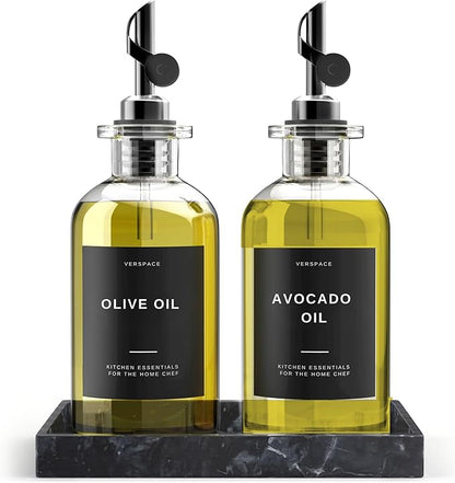 Verspace - Clear Glass Olive Oil Dispenser Bottles by Verspace