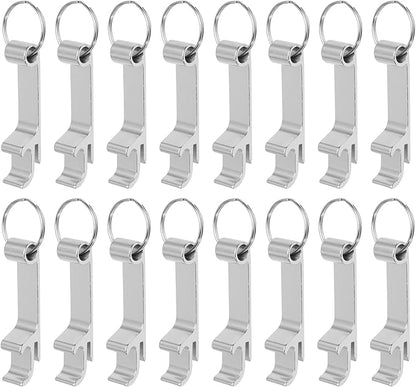 cnomg 16 pcs Metal Bottle Opener, Split Key Ring Chain Keychain Bulk Aluminum - Image 6