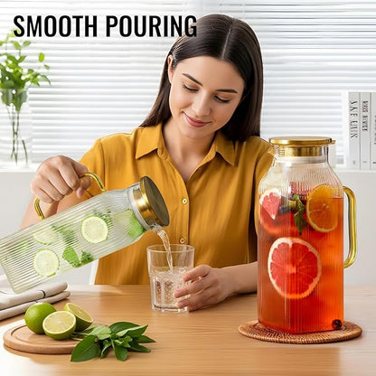 4 Pack 2 Liter/68 oz Square Glass Pitcher - Image 7