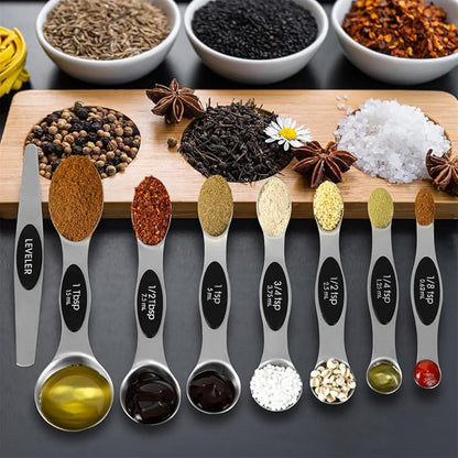 16 Pieces Measuring Cups and Magnetic Measuring Spoons Set Stainless Steel - Image 5
