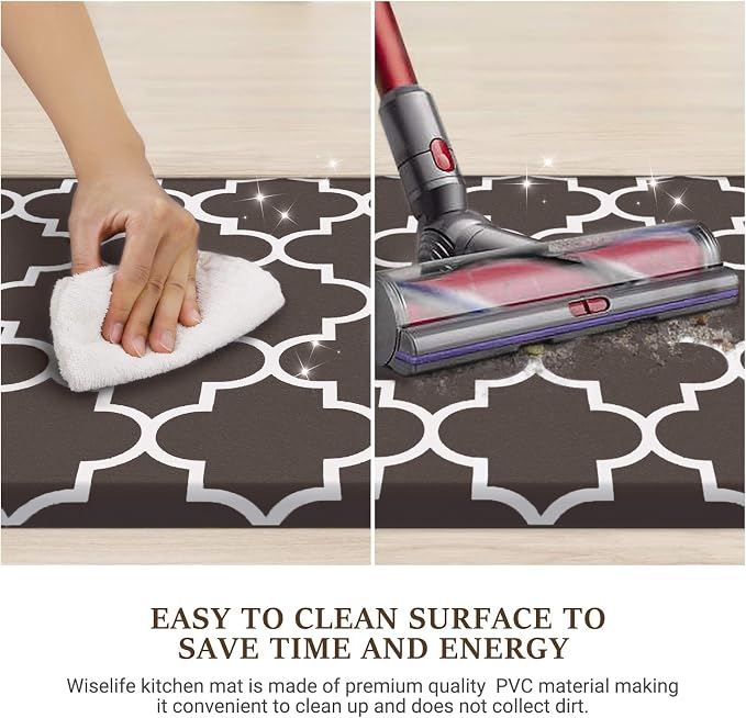 WISELIFE Kitchen Mat Cushioned Anti-Fatigue Kitchen Rug, 17.3"x 60", Non Slip - Image 5