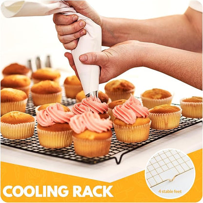 2 PCS Cooling Racks for Cooking and Baking, 14.8x10 Inches Stainless Steel - Image 7