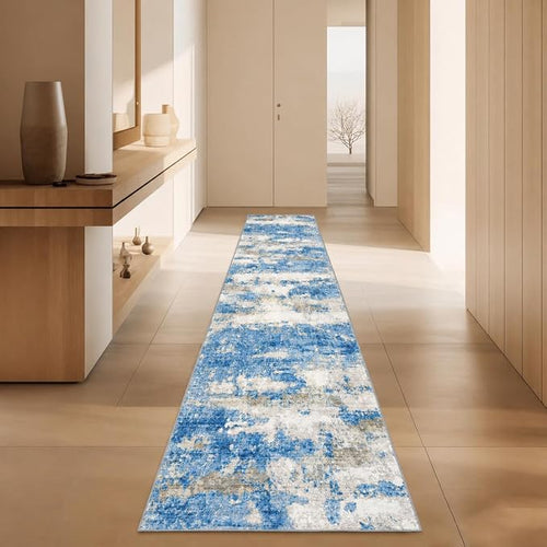 2x10 Runner Rug Non-Slip，Modern Abstract 10ft Washable Runner Rugs by Unknown