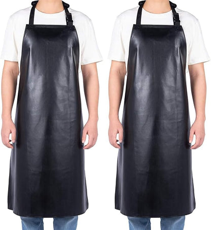 Homsolver 2 Pack Waterproof Rubber Aprons, Heavy Duty Butcher by Homsolver