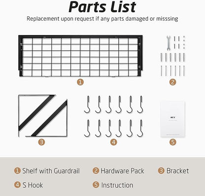 KES 30-Inch Kitchen Pan Pot Rack Wall Mounted Hanging Storage Organizer Wall - Image 9