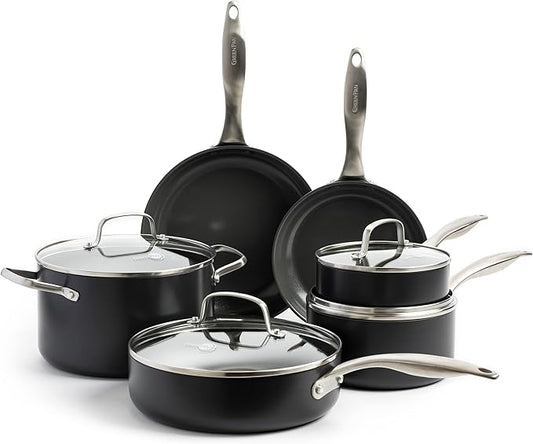GreenPan Canterbury Hard Anodized Healthy Ceramic Nonstick, 10 Piece Cookware by GreenPan