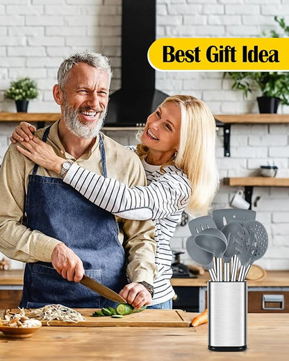 Silicone Cooking Utensil Set, BPA Free Heat Resistant Kitchen Tools - Image 6