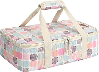 Corduroy Casserole Carrier, Insulated Lasagna Lugger by MIAOJIE
