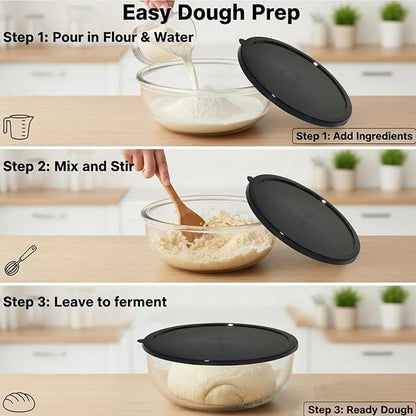 Large Glass Mixing Bowl for Sourdough, 6.2QT - Image 5