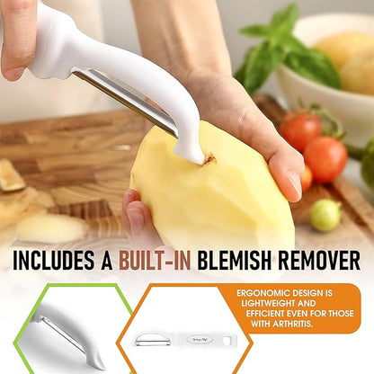 Spring Chef Premium Swivel Vegetable Peeler, Comfrotable Handle and Ultra Sharp - Image 5