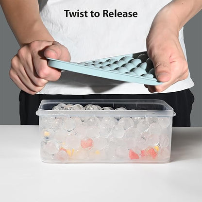 Ice Cube Trays with Lid and Bin, 0.8 IN Small Round Ice Cube Mold - Image 6