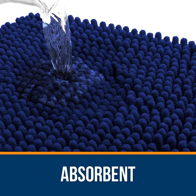 OLANLY Large Bathroom Rugs 44x32, Extra Soft Absorbent Chenille Bath Rugs - Image 4